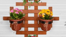 Raft flori Barca Homs 82 X 72 X 8 cm, maro