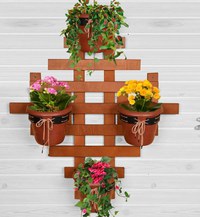 Raft flori Barca Homs 82 X 72 X 8 cm, maro - 1