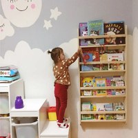 Raft organizator carti si caiete 100×49×7.5 cm – lemn natur, Ori A-620 - 1