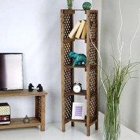 Raft organizator cu 4 politie pentru ,baie bucatarie, culoare nuc, 140 cm - 1