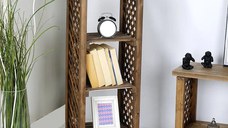 Raft organizator cu 4 politie pentru bucatarie,baie decor 90 cm