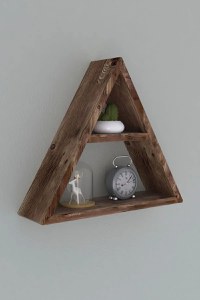 Raft perete din lemn ,seria wood Homs, maro, 33 x 30 x 6 cm,700201 - 1