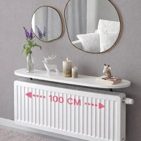 Raft perete, suport calorifer, alb Homs, 100 x 18  cm, L008 - 1