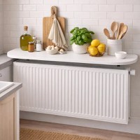 Raft perete, suport calorifer, alb, Homs, 80x18  cm, L005 - 1