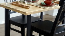 Resigilat:Masa bucatarie  lemn.seria wood A-620,pin natur-negru,100x59x75 cm, 30103