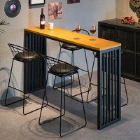 Resigilat:Masa bucatarie ,tip bar, lemn.seria wood A-620,pin natur-negru,140x40x103cm, 30141 - 1