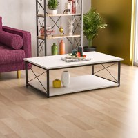 Resigilat:Masa de cafea Homs, serie 440,90 x 60 x 42 cm, alb/negru,200 - 1