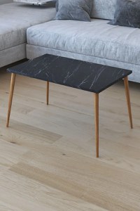 Resigilat:Masa de cafea Paco Homs 72 x 45 x 42 cm, Negru marmorat - 1