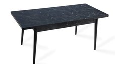 Resigilat:Masa extensibila Dining Homs marmorat negru 170 x 80 cm