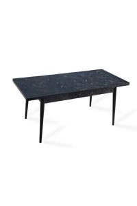 Resigilat:Masa extensibila Dining Homs marmorat negru 170 x 80 cm - 1