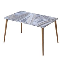 Resigilat:Masuta de cafea picip lemn masif, Homs 72 x 45 x 42 cm, Marmorat - 1