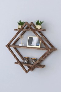 Resigilat:Raft de perete din lemn Platy Homs, maro - 1