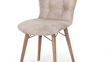 Resigilat:Scaun living tapitat bej Beluga Homs