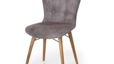 Resigilat:Scaun living tapitat gri Beluga Homs