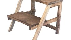 Scara cu trepte din lemn, Stepping Homs, 35x48X32 cm, lemn natur