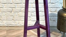 Scaun bar din lemn culoare mov, Vinita, 70 cm