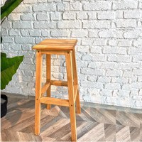 Scaun bar Vinita din lemn, culaore nuc, 67 cm,60210 - 1