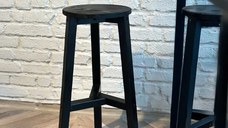 Scaun bar, Vinita,din lemn culoare negru 70 cm