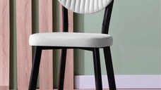 Scaun Barton, bej, profil din metal