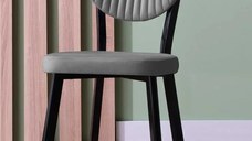 Scaun Barton, gri, profil din metal