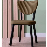 Scaun Barton, metal profil, culoare maro - 1