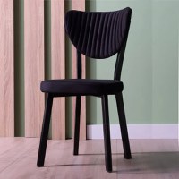 Scaun Barton, negru, profil din metal - 1