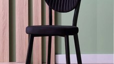 Scaun Barton, negru, profil din metal