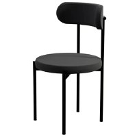 Scaun Onita, metal, negru - 1