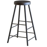 Scaun taburet din metal, negru, 72 x 30 x 30 cm - 1