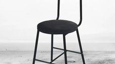 Scaune, Cafea Homs, cadru metal,nuc/negru