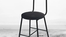 Scaune, Cafea Homs, cadru metal,nuc/negru