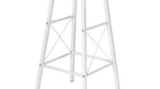 Scaune Homs Bar 30 x 30 x 70 cm, lemn-metal, alb-maro