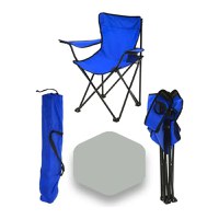 Scaune Pliabile cu Cotiere și Suport,  Pentru Camping sau Grădină,albastru - 1