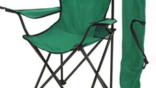 Scaune Pliabile cu Cotiere și Suport,  Pentru Camping sau Grădină,verde