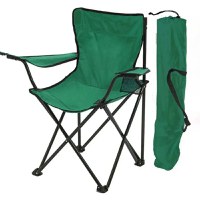 Scaune Pliabile cu Cotiere și Suport,  Pentru Camping sau Grădină,verde - 1