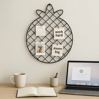 set 2 bucati Panou foto metalic , Ananas Homs, 47 x 36 cm, negru - 1