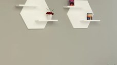 Set 2 etajere Selin Homs, 40 x 40 x 12 cm, alb