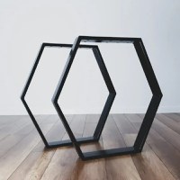Set 2 Picioare Masă Metal, 60x72 cm - 1