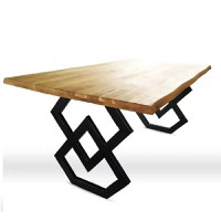 Set 2 picioare masa metal Homs, Negru, 72x60 cm, 30738 - 1