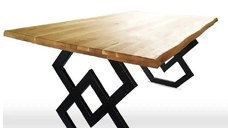 Set 2 picioare masa metal Homs, Negru, 72x60 cm, 30738