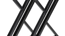 Set 2 Picioare Masă Metal,Negru 60x72 cm