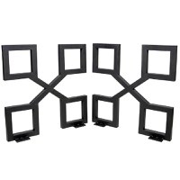 Set 2 picioare metalice pentru masa, design industrial, negru mat,72 cm - 1