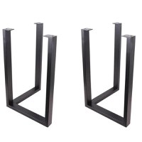 Set 2 picioare metalice pentru masa, negru  72 cm - 1