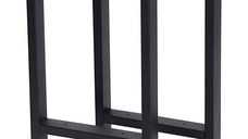 Set 2 picioare metalice pentru măsuță de cafea, design industrial,42 cm