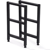 Set 2 picioare metalice pentru măsuță de cafea, design industrial,42x27 cm - 1