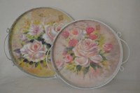 Set 2 tavi servire metal flor Homs 39 x 34 x 9 cm - 1