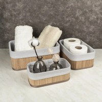 Set 3 Coșuri din Bambus - 1