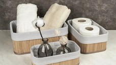 Set 3 Coșuri din Bambus