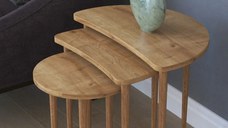 Set 3 masute cafea Moon Homs stejar