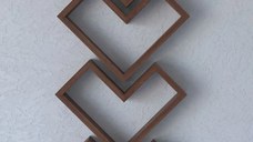 Set 4 rafturi din lemn Legno Homs, maro